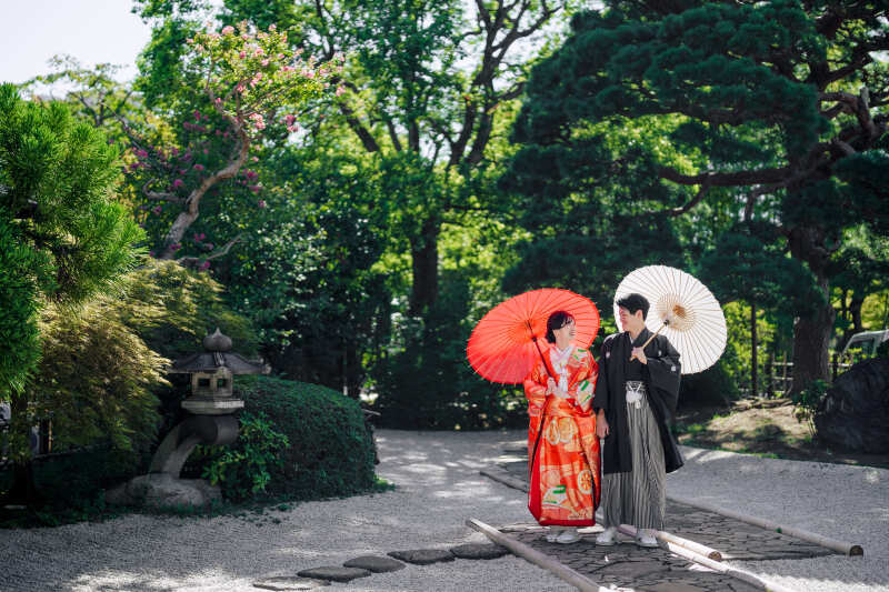 後半はお庭での撮影