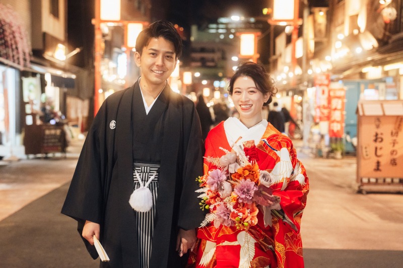 和装でのナイトフォトや和装&洋装撮影も可能です