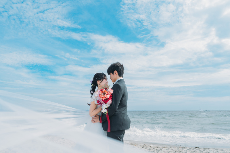 海岸はお二人のご希望に合わせてどこでもOK