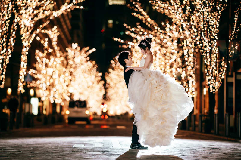 Circles Wedding　Photo＆Movie_夜景で撮影できる