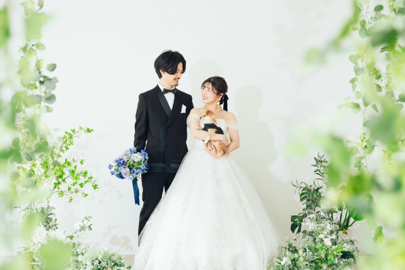 ペットOK【10月ご成約限定⭐︎4万円割引】和装&洋装スタジオ 撮影Plan♢衣装追加料金無しで選び放題い!全データ3週間納品