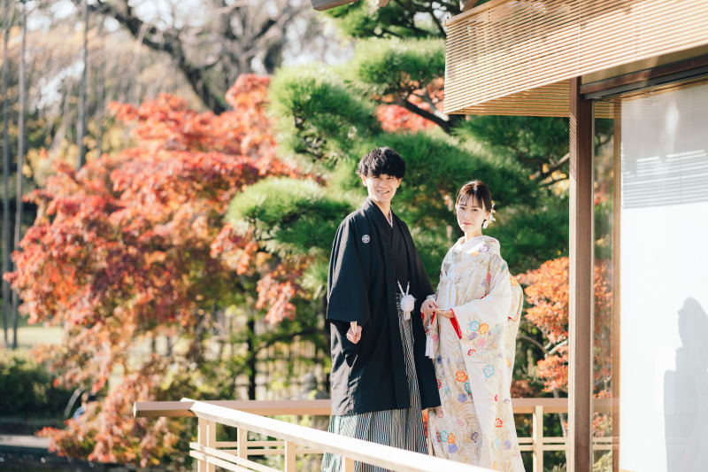 紅葉時期OK【10月ご成約限定 3万円割引】和装⭐︎庭園撮影Plan 庭園手配・全データ3週間納品・スマホ動画撮影