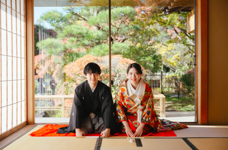 紅葉時期OK【10月ご成約限定 3万円割引】和装⭐︎庭園撮影Plan 庭園手配・全データ3週間納品・スマホ動画撮影