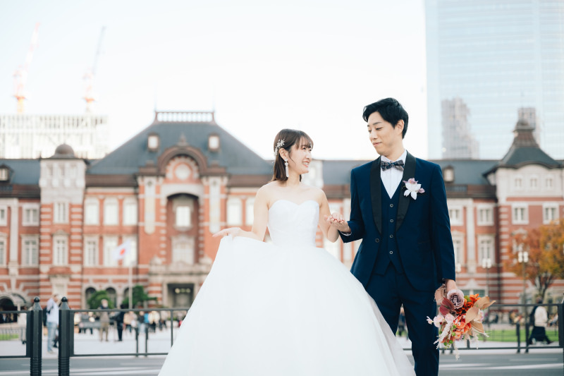 【東京駅・丸の内 DAY& NIGHT Photo撮影Plan】衣装レンタル込み・撮影全データ3週間納品・スマホ動画撮影