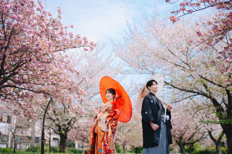 桜シーズン受付開始！【12月ご成約限定　3万円割引】和装⭐︎庭園撮影Plan　庭園手配・全データ３週間納品・スマホ動画撮影