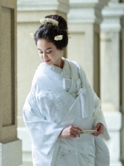 ★プラン内★白無垢「八重桜に花丸」銀コマ刺繍が輝く八重桜