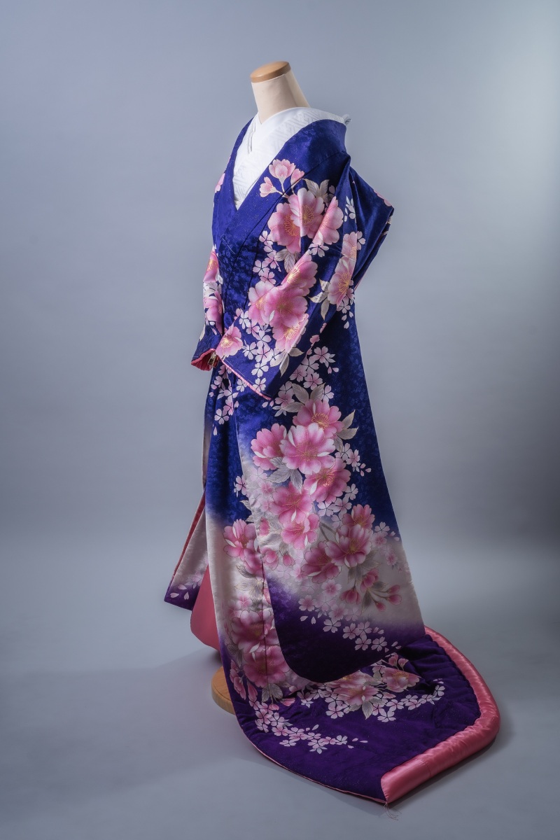 ★プラン内★色打掛「むらさきmurasaki」華やかな桜柄