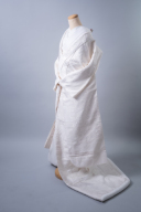 白無垢「善能寺織　熨斗草花に鶴」くっきりと浮き上がる豊かな柄