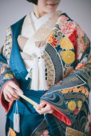 アレンジ掛下コーデ「流水に舞扇」＆ 掛下「白金菊」