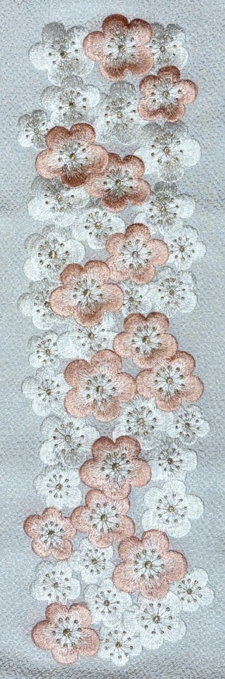 刺繡衿「梅　ピンク」