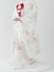 白無垢「金刺繍　宝尽くし」おめでたい吉祥文様を描いた一着