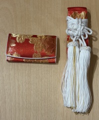 懐剣・筥迫「赤✖金　桜柄」