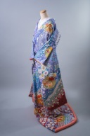 色打掛「薫風晴峯　青」富士山を描いた壮大かつ優美な総絞り　