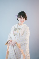 色打掛「ガーベラ花尽くし」花言葉は希望