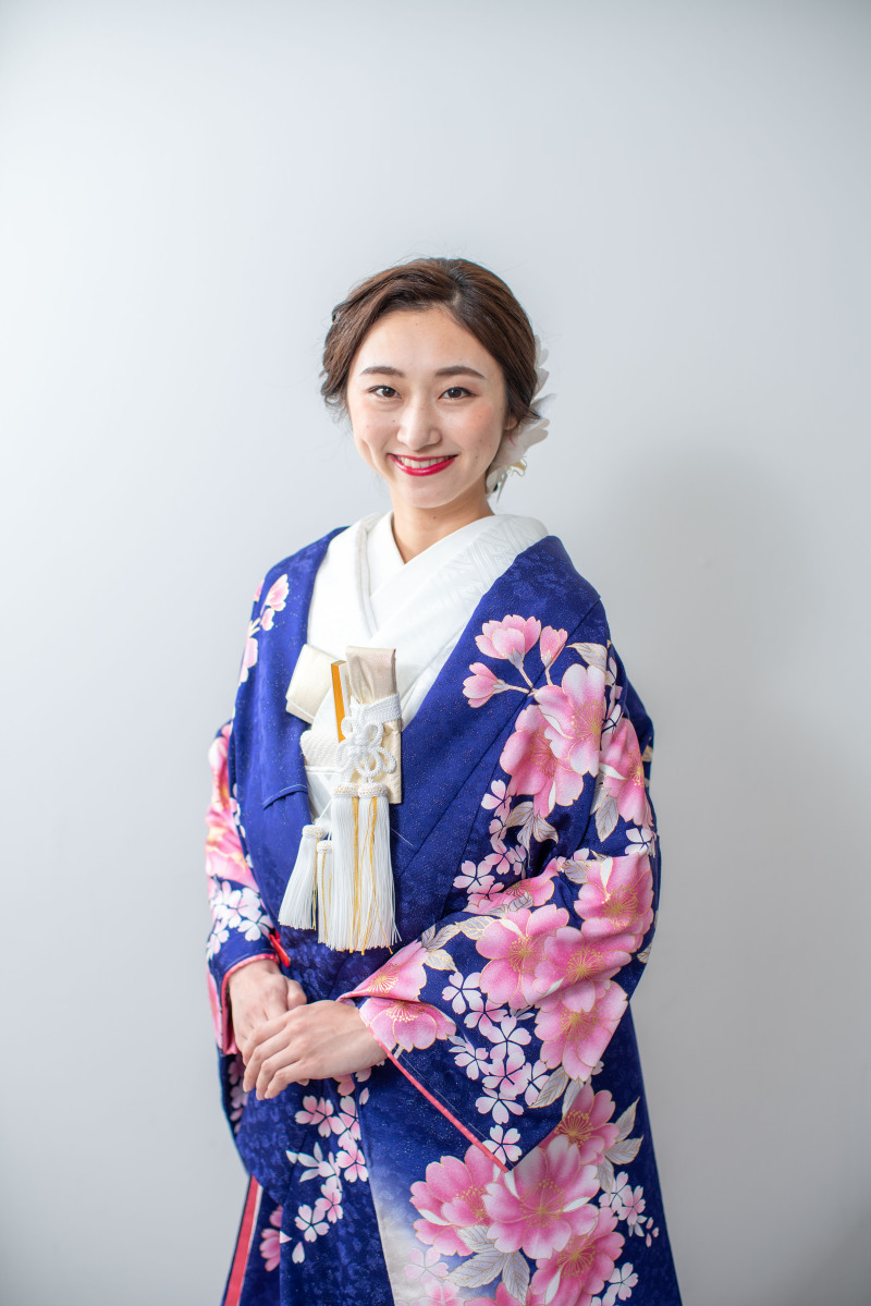 ★プラン内★色打掛「むらさきmurasaki」華やかな桜柄