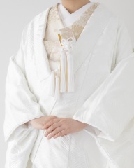 白無垢アレンジコーデ「松飛鶴流水」✖ 掛下「白金菊」