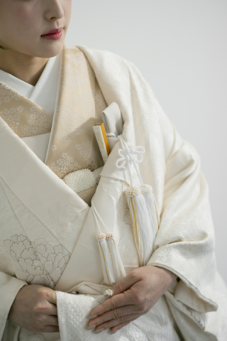 色掛下（モカ 小花柄）