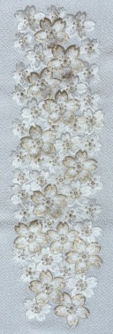 刺繡衿「白地　桜」