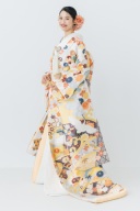 色打掛「波涛豊喜文」柔らかな色彩で描く海の情景