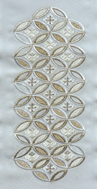 刺繡衿「七宝花菱」