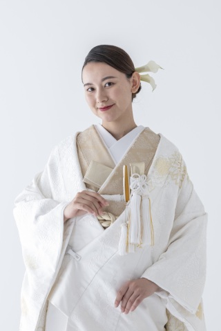 白無垢アレンジコーデ「慶花悠流」✖ 掛下「花尽菱」