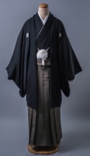 お父様用 黒紋付・茶袴