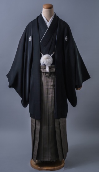 お父様用 黒紋付・茶袴