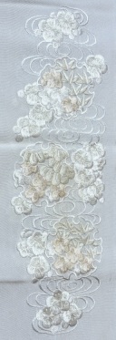 刺繡衿「流水と松竹梅　白」