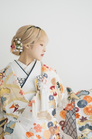 アレンジコーデ「波涛豊喜文」✖ 五点セット紺花柄