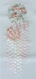 刺繡衿「藤　ピンク」