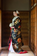 ★プラン内★色打掛「雪輪流水霞紋」上品かつクールな打掛