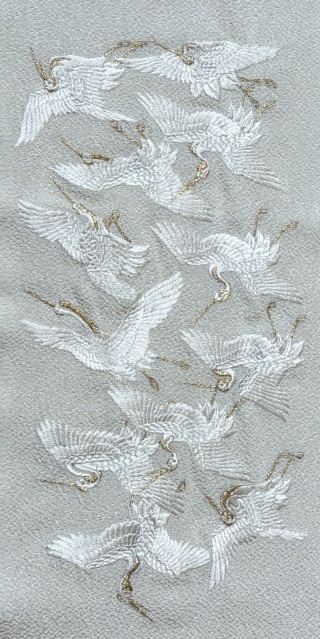 刺繡衿「鶴」