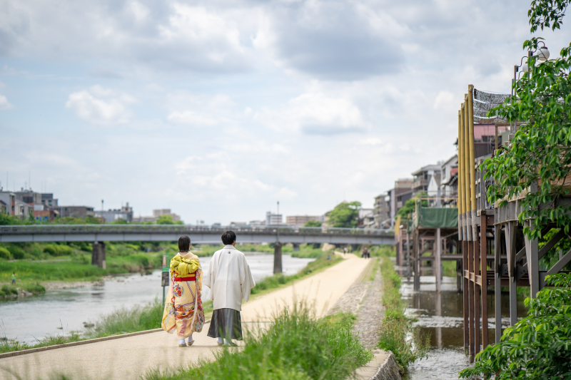 鴨川まで徒歩すぐで撮影可能