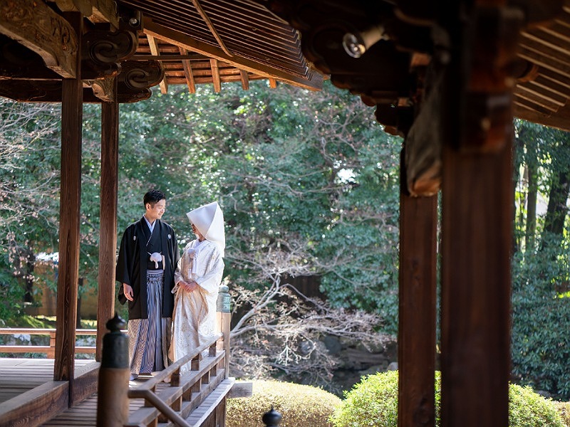 境内でのゆったりとした撮影