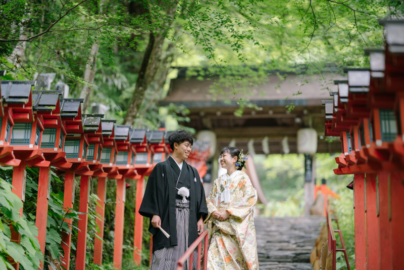 【貴船神社】結婚奉告＆ロケーション撮影　和装1点プラン（撮影90分・全データ付・衣装30着プラン内・事前試着orオンライン可）