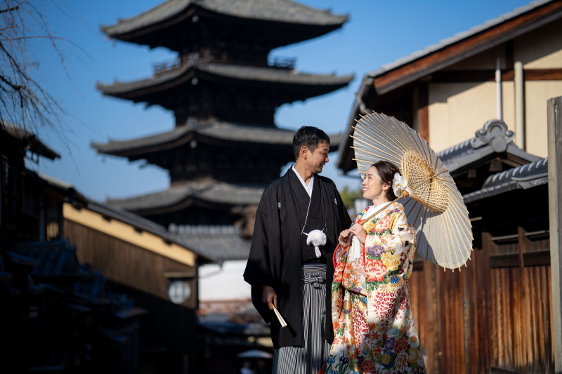 【八坂の塔・祇園巽橋】ロケーション撮影　和装1点プラン（撮影60分・全データ付・衣装30着プラン内・事前試着orオンライン可）