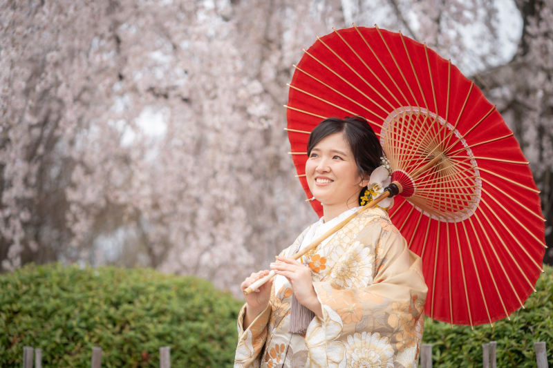 【円山公園】ロケーション撮影　和装1点プラン（撮影60分・全データ付・衣装30着プラン内・事前試着orオンライン可）