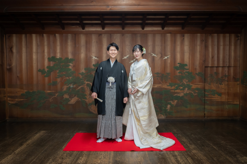 【梨木神社】二人挙式＆能舞台撮影　和装1点プラン（撮影60分・全データ付・衣装30着プラン内・事前試着orオンライン可）
