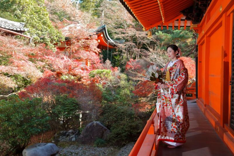 【毘沙門堂】ロケーション撮影　和装1点プラン（撮影60分・全データ付・衣装30着プラン内・事前試着orオンライン可）