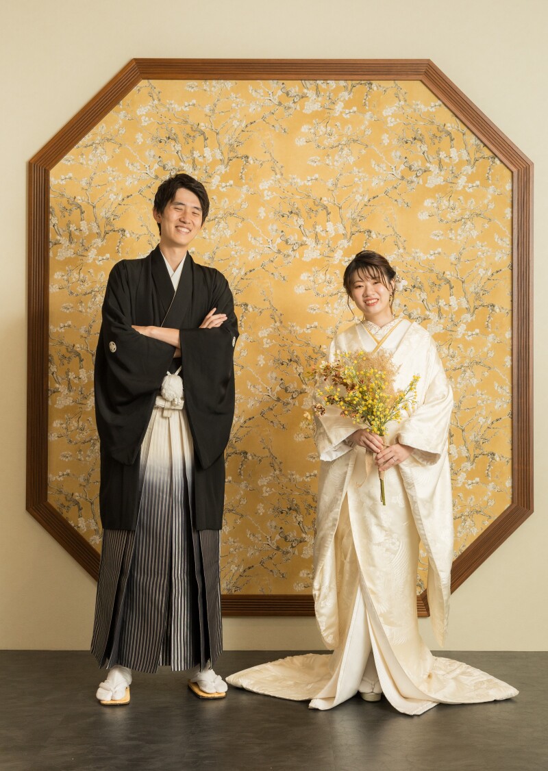 ミモザのブーケと一緒に