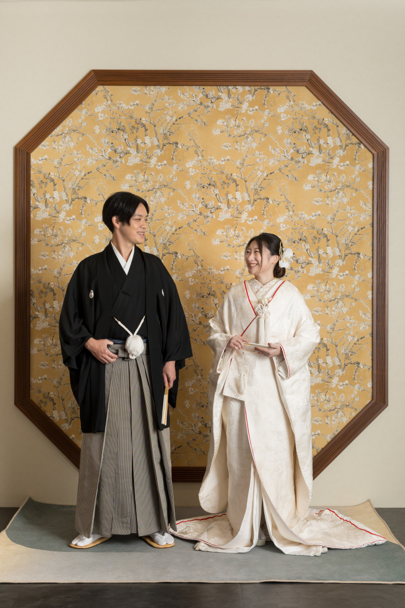 レトロな背景での撮影