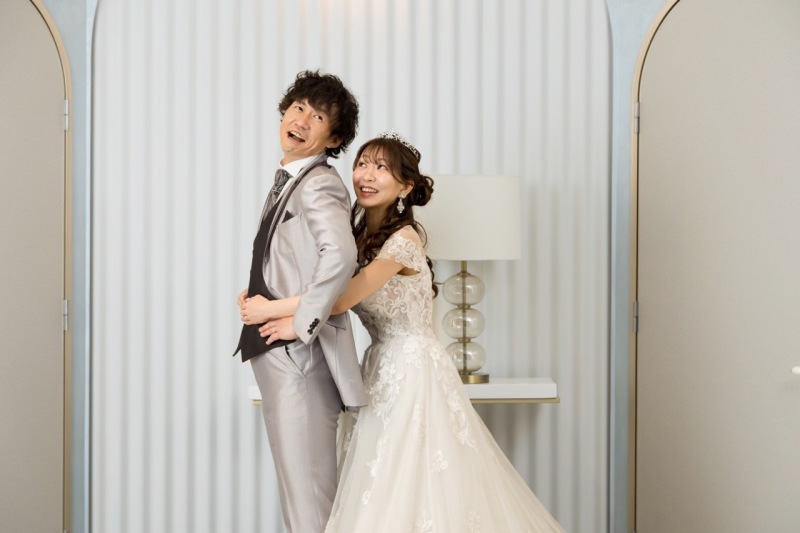 最後はバックハグ!