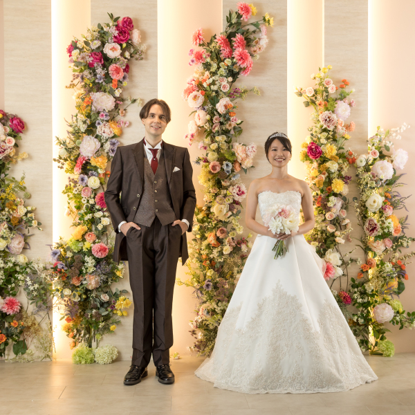 お花に囲まれて！