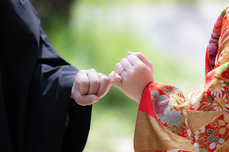 最後はお二人の指切りショット