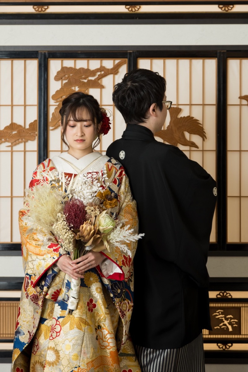 背合わせショット