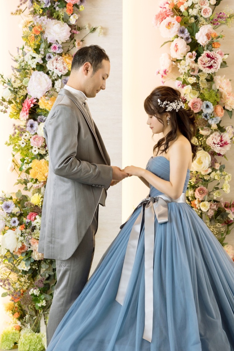 お花にかこまれて