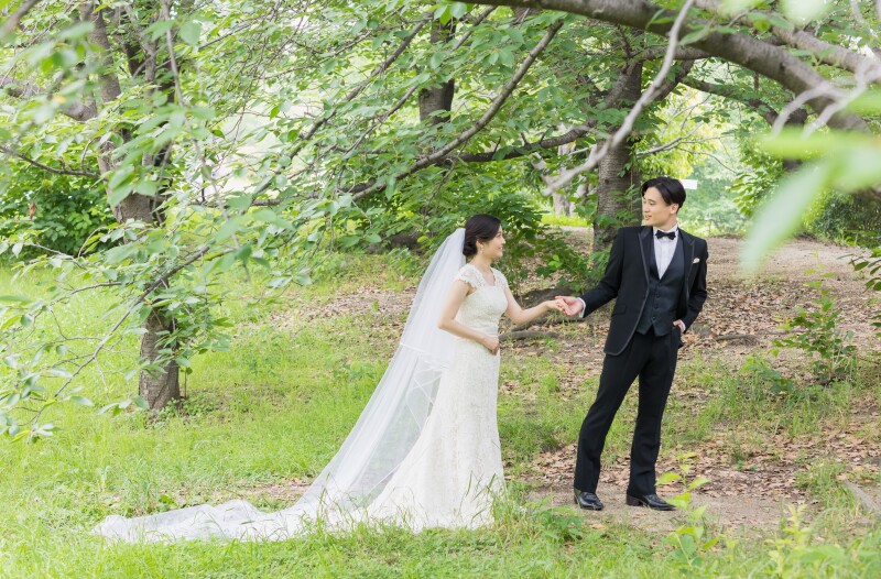 緑と紫陽花　鶴見緑地公園ロケーション撮影