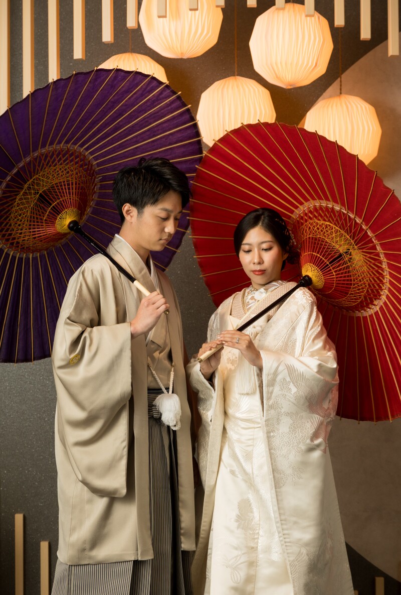 番傘を使ってカッコよく