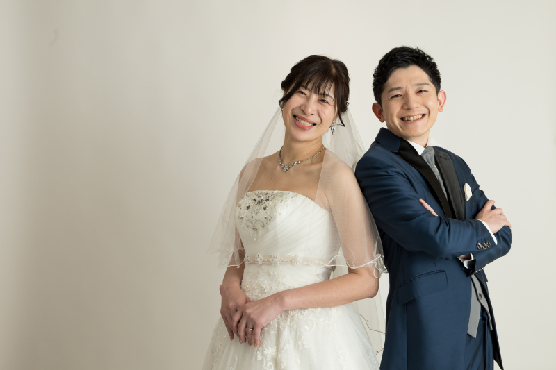 背中合わせでにっこり♪