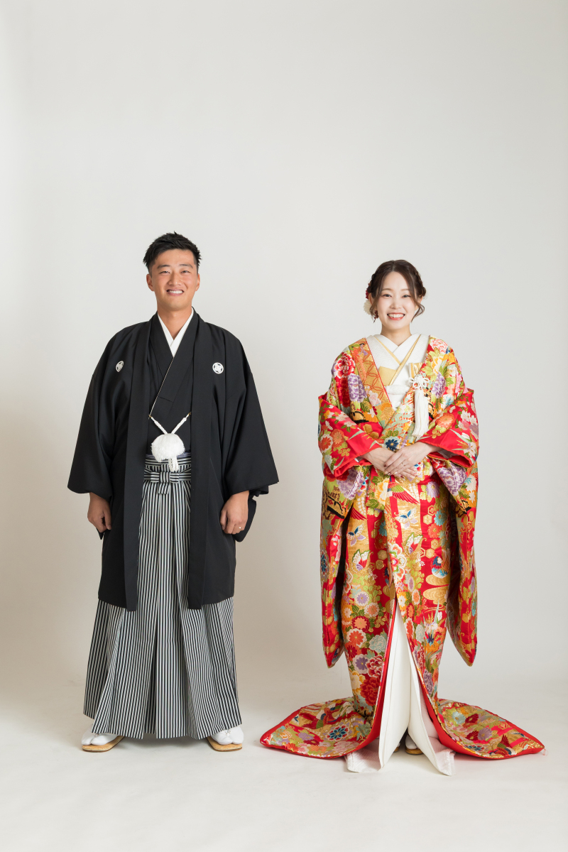 まずは色打掛から撮影スタート